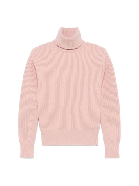 ribbed turtleneck sweater