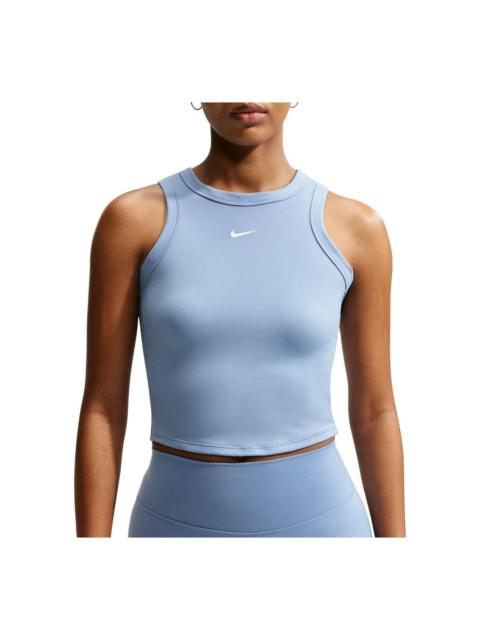 Nike (WMNS) Nike One Fitted Dri-FIT Cropped Tank Top 'Work Blue White' FN2806-486
