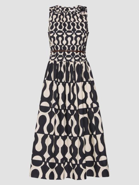 Max Mara Women's Printed Cotton Poplin Dress - Black