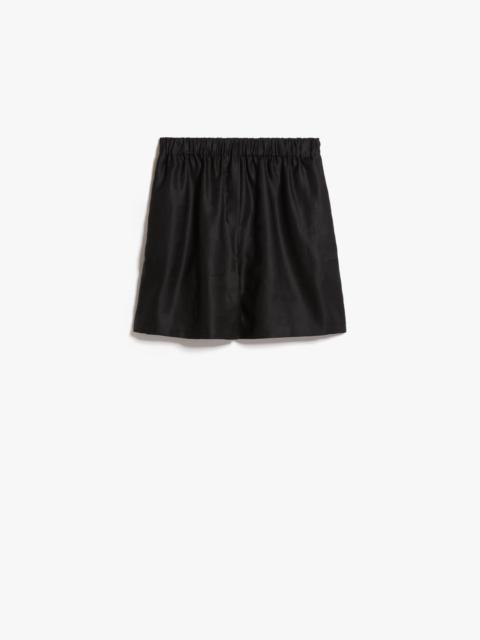 Max Mara PIADENA Cotton shorts with monogram embroidery