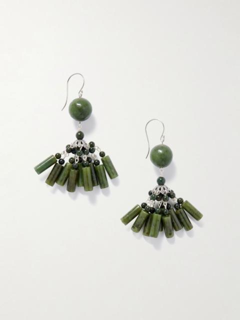 Sophie Buhai Flamenco silver jade earrings Jade