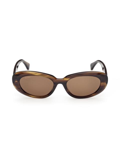Max Mara Women's 53MM Oval Sunglasses - Brown