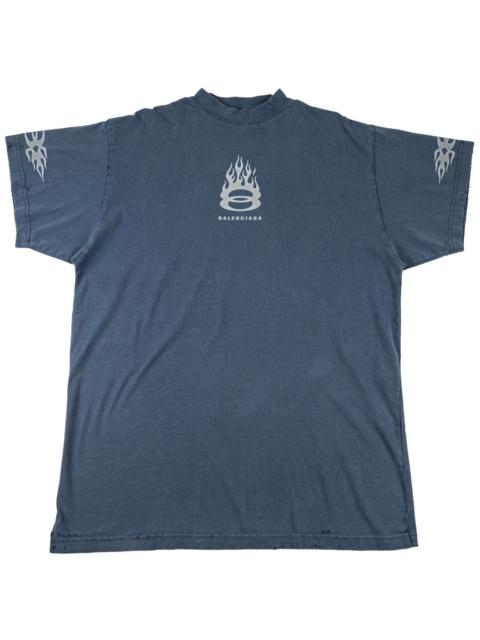 BALENCIAGA Burning Unity T-shirt Oversized "Light Blue" 787349TQVW74164