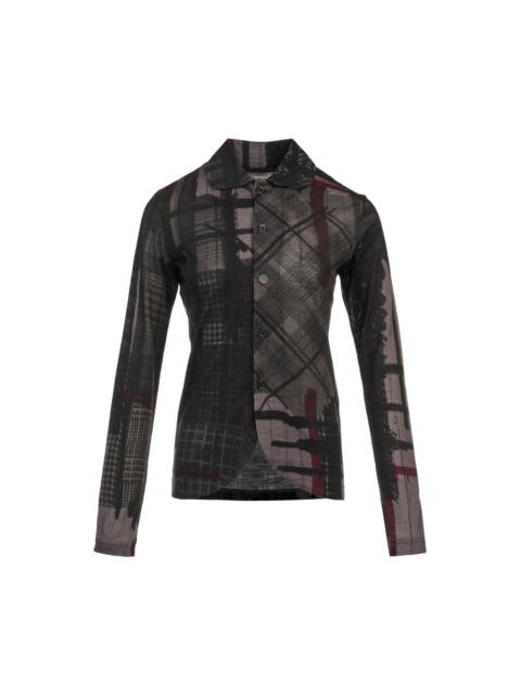 Y's Round Collar Printed Cardigan