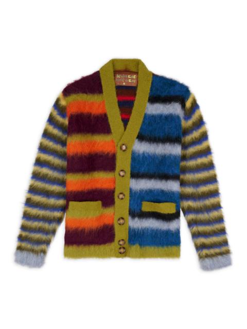 BRAIN DEAD Blurry Lines Alpaca Cardigan - Multi