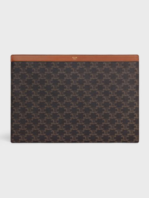 CELINE laptop sleeve 16" in Triomphe Canvas and Calfskin