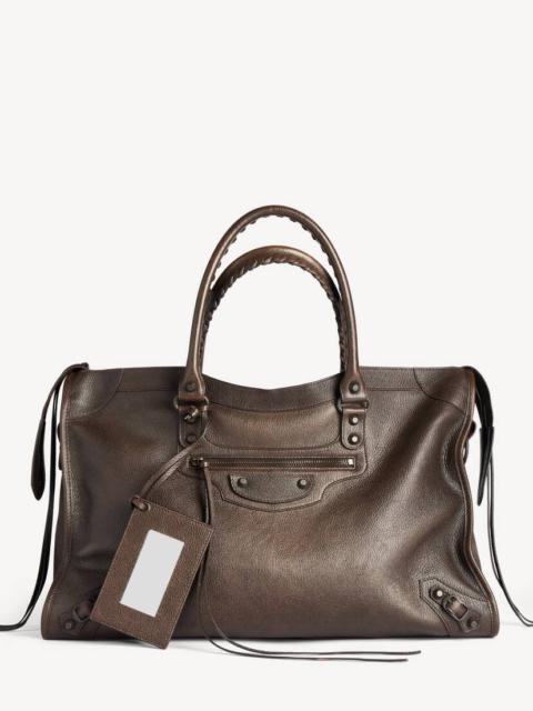 BALENCIAGA Men's Le City Bag Large in Brown/caramel