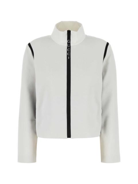 GUCCI White Jacquard Sweatshirt