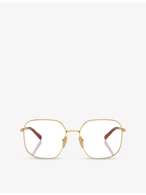 Prada PR A59V Square-Frame Metal Optical Glasses