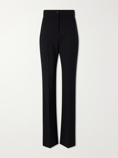 Valentino Wool-blend straight-leg pants Black