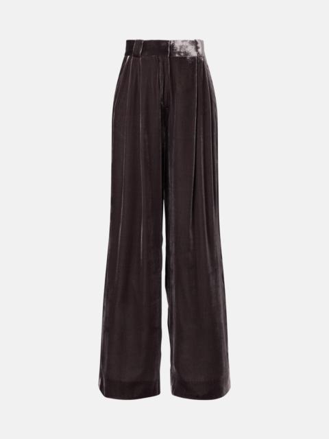 BLAZÉ MILANO Husi velvet wide-leg pants