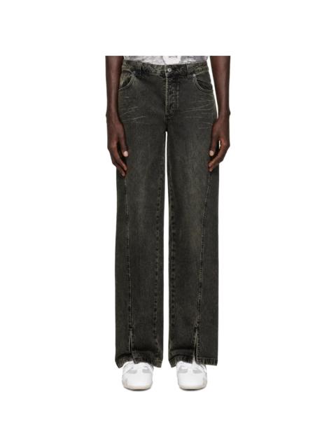 AVAVAV Brown Straight Stonewash Jeans