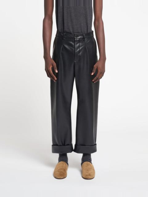 Regenerated Leather Tapered Pants