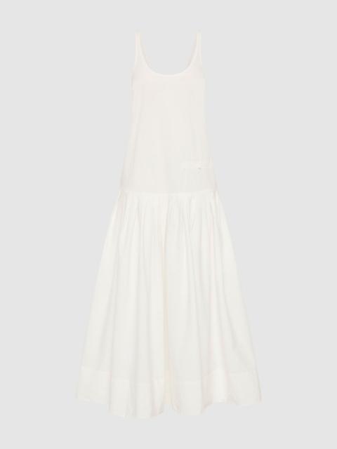 ST. AGNI Relaxed Pleat Dress - Off White