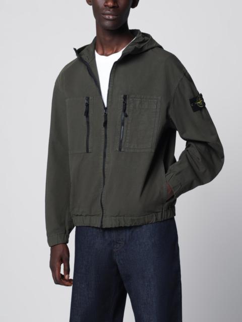 Stone Island Anthracite grey cotton zip-up jacket