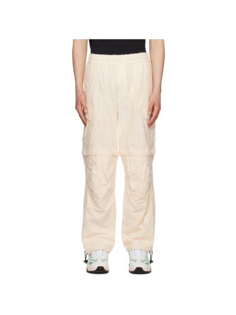 MSGM Off-White Striped Cargo Pants
