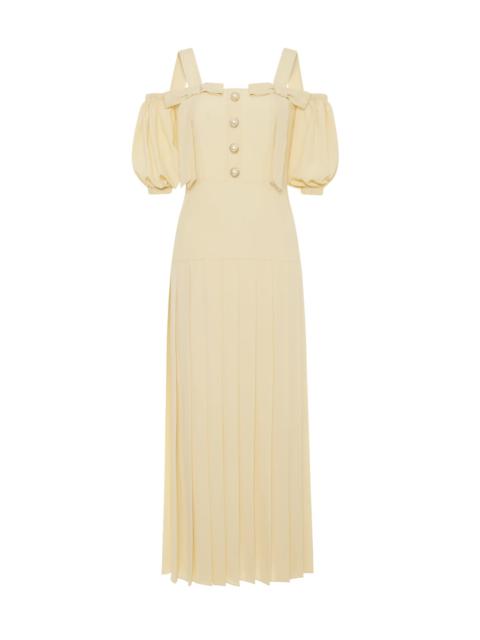Alessandra Rich SILK BLEND PLEATED DRESS