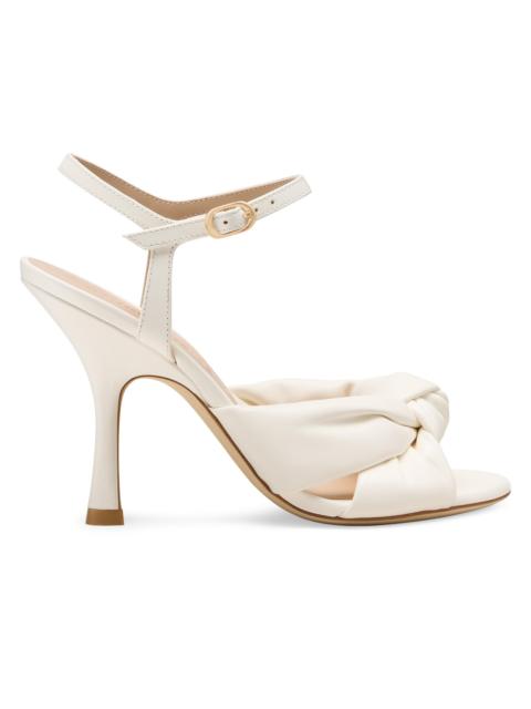 Stuart Weitzman Women's Soplaya 100MM Leather Sandals - Cream
