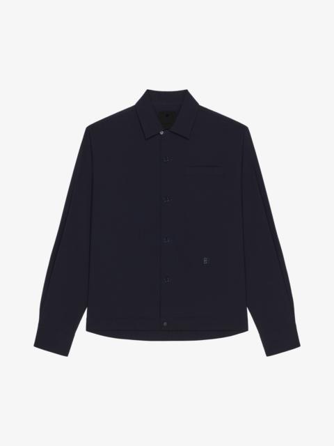 Givenchy OVERSHIRT IN WOOL POPLIN WITH 4G DETAIL