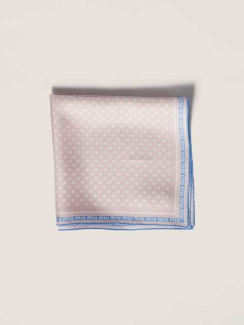 Miu Miu Printed twill scarf