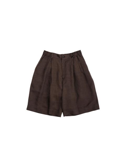 ssstein Vis/Li/Ra Twill Wide Easy Short Trousers Khaki Brown