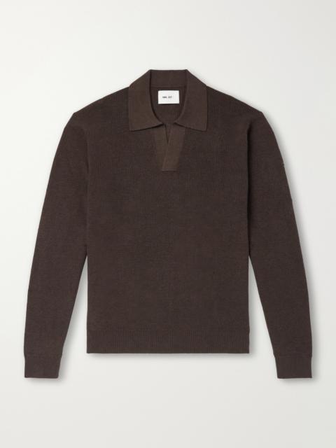 NN07 Hope Rib 60060 Organic Cotton and Cashmere-Blend Polo Shirt
