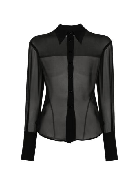 THE ATTICO Lily chiffon shirt