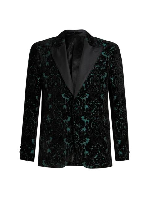 brocade velvet blazer