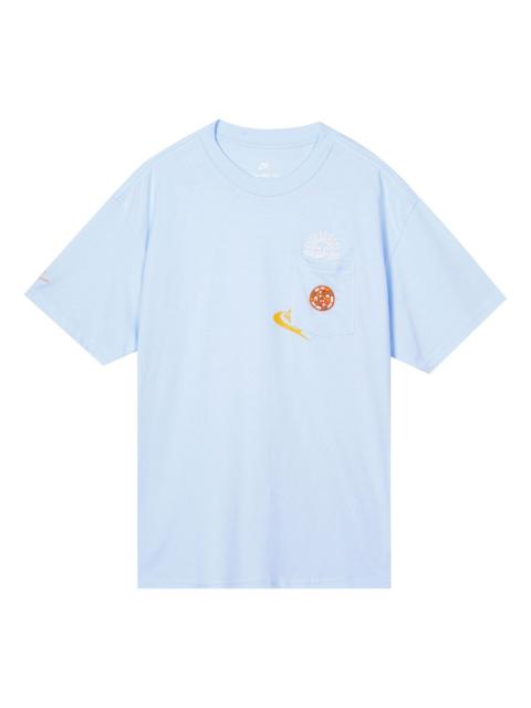 Nike Men's Nike Printing Pocket Casual Short Sleeve Blue T-Shirt DR7967-441