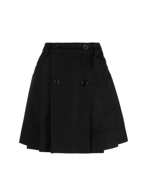 pleated A-line miniskirt