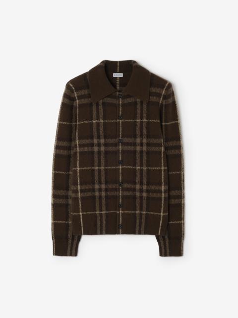 Burberry Check Cashmere Cardigan