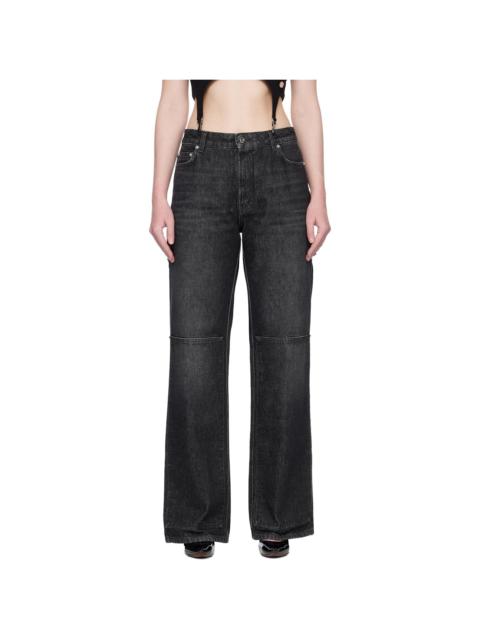 Jean Paul Gaultier Black 'The Cut-Out' Jeans