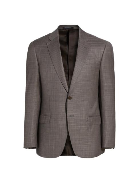 EMPORIO ARMANI Men's Wool-Linen-Silk Blend Sport Coat - Tan