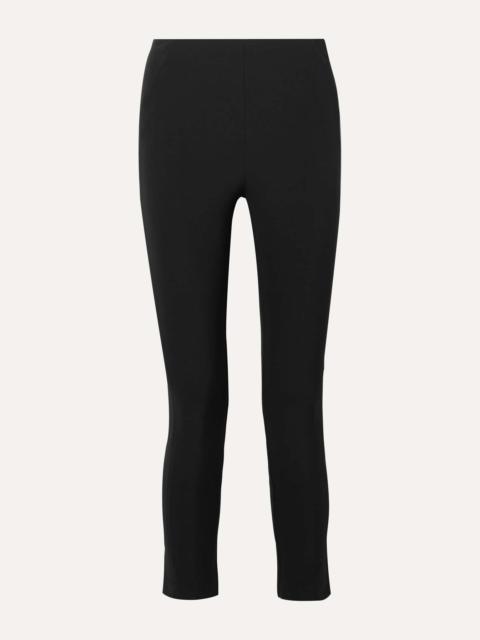 Cropped stretch-crepe skinny pants