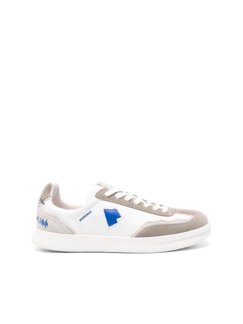 Raff logo-embroidered leather sneakers