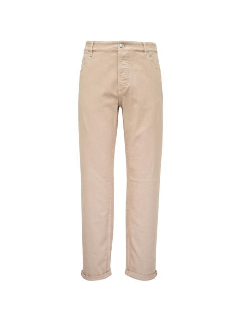 Brunello Cucinelli logo-patch jeans
