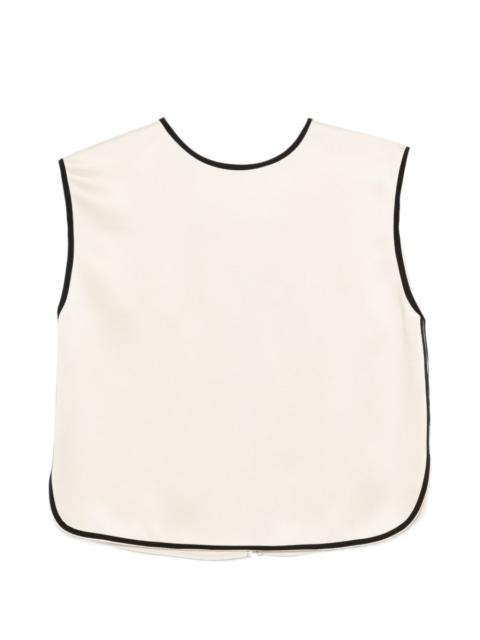 forte_forte contrast-trim blouse