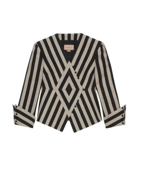 GUCCI Wool Blend Blazer Jacket