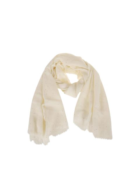 PESERICO sequin-embellished frayed scarf