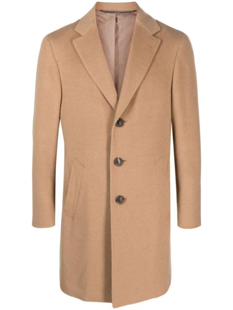 Canali notched-lapels single-breasted coat