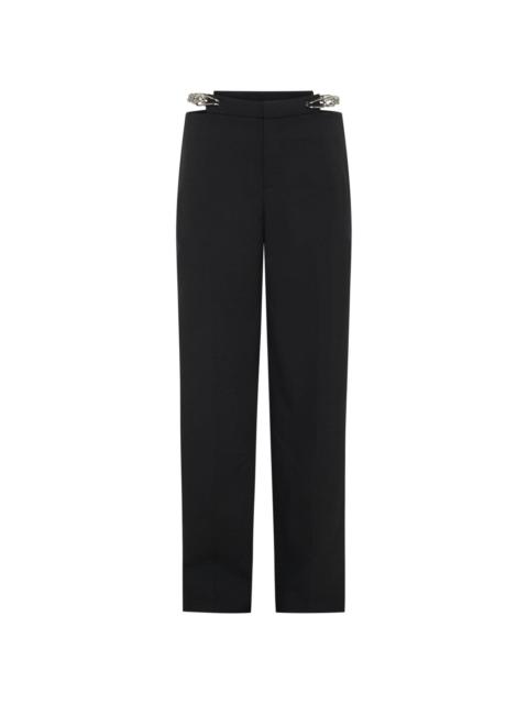 Dion Lee chain-link wool-blend tailored trousers