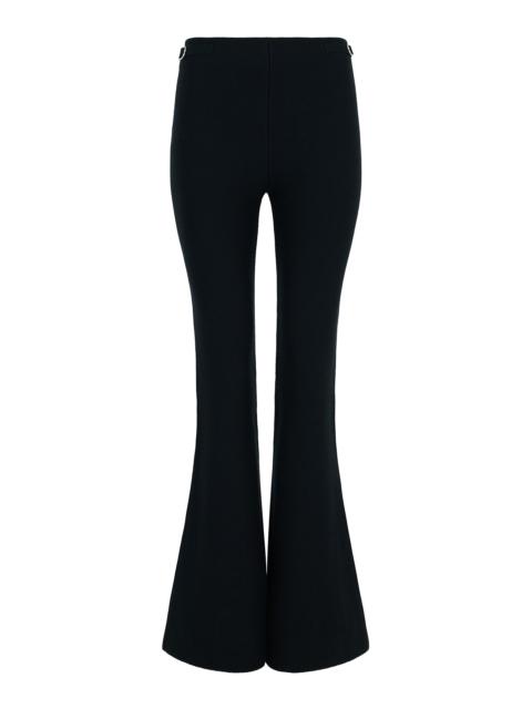 GABRIELA HEARST Ayala Flare Cropped Knit Pant in Black Merino Wool Cashmere