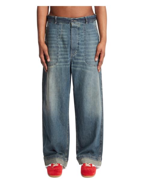 Maison Margiela Blue Wide-Leg Jeans