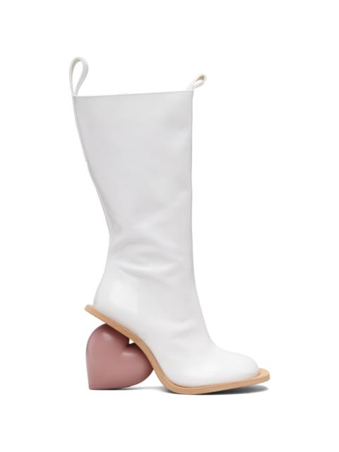 YUME YUME White & Pink Love Tall Boots