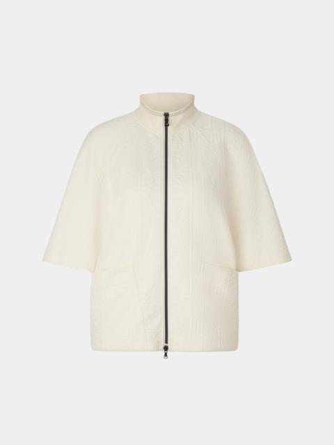 BOGNER Wanja caped sweatshirt jacket in Off-white