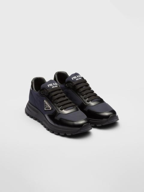 Prada Re-Nylon and brushed leather sneakers