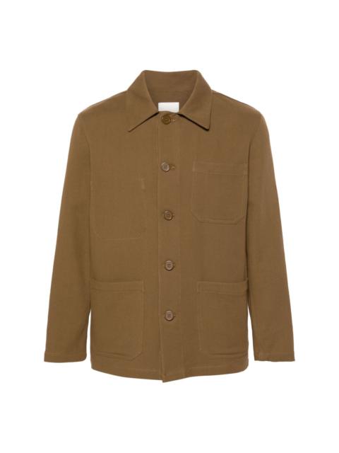 Sandro button-down cotton shirt jacket