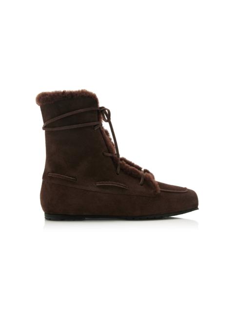 Aeyde Paul Shearling Boots brown