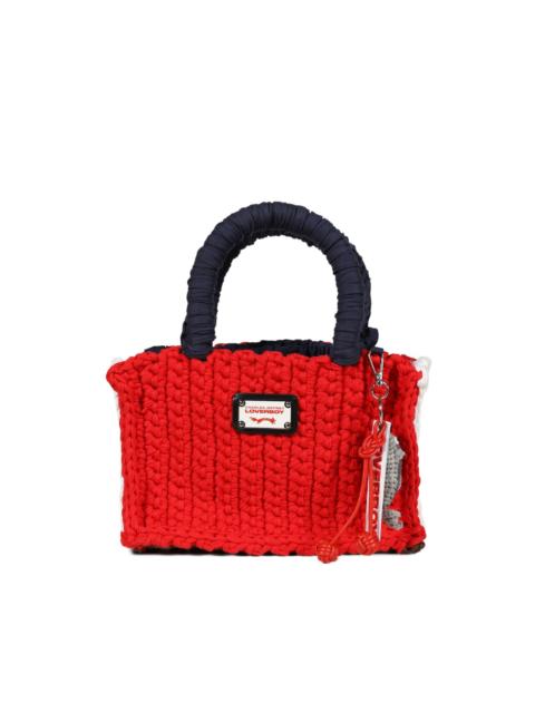 CHARLES JEFFREY LOVERBOY crocheted top handle tote bag