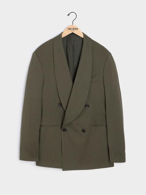 TODD SNYDER Italian Linen Mohair Double-Breasted Shawl Collar Jacket